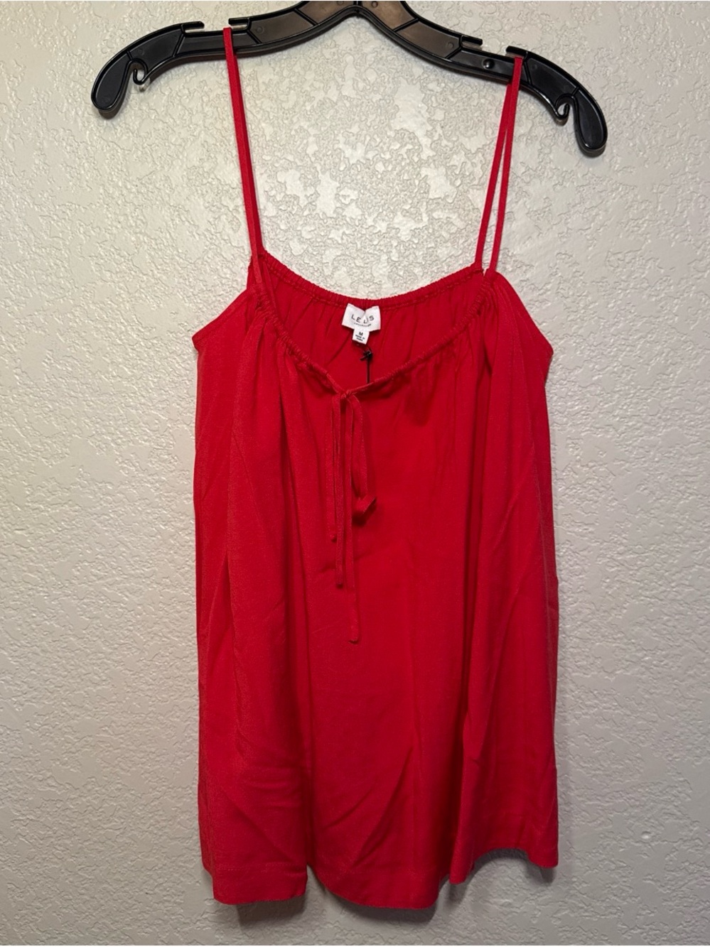Le Lis Red Spaghetti-Strap Camisole with Front Tie